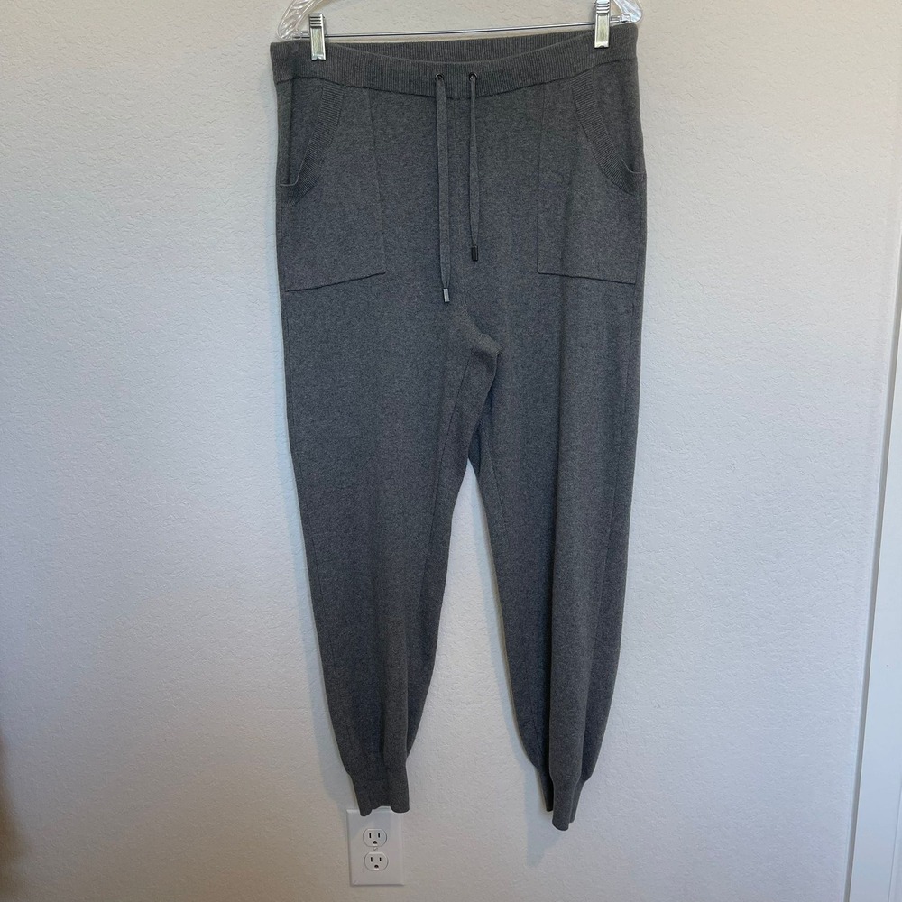 Chico's Zenergy Knit Joggers‎ Lounge Drawstring Gray 1R(8)  Cashmere Blend